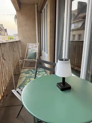 Balcon ou terrasse dans l'établissement Studio cosy en hypercentre de Louviers