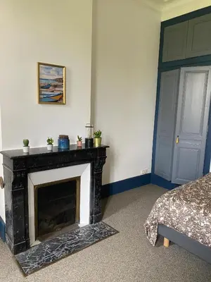 Un ou plusieurs lits dans un hébergement de l'établissement Appartement confortable aux Andelys - 90 m² avec parking