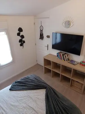 Télévision ou salle de divertissement dans l'établissement Elohan House
