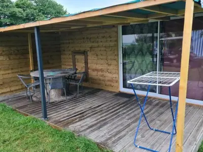 Terrasse ou espace extérieur de l'établissement Chalet 2 chambres avec terrasse aux Grandes-Ventes - API-1-52-534