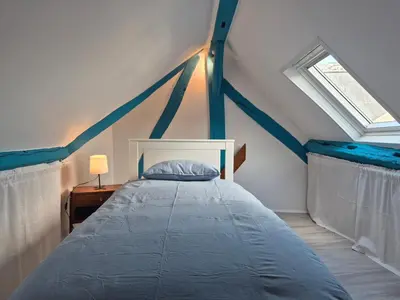 Un ou plusieurs lits dans un hébergement de l'établissement Appartement Centre Historique Rouen Le Vivien