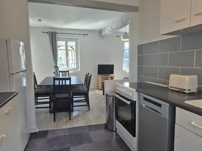 Cuisine ou kitchenette dans l'établissement Appartement Centre Historique Rouen Le Vivien