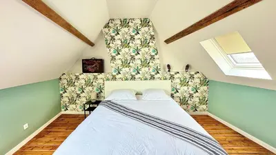 Un ou plusieurs lits dans un hébergement de l'établissement Maison design 11 pers -Terrasse -Netflix -Confort