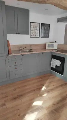 Cuisine ou kitchenette dans l'établissement Gite neuf proche de la mer