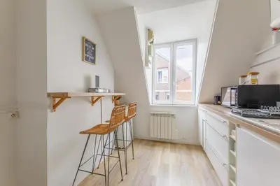 Cuisine ou kitchenette dans l'établissement Cabane Cosy près de la fac - calme et confort