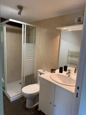 Salle de bains dans l'établissement Le Grand Studio De Septeuil 27m2