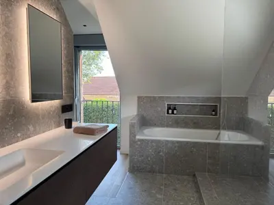 Salle de bains dans l'établissement Appartement d'exception à la campagne