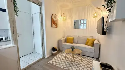 Cuisine ou kitchenette dans l'établissement Studio Cosy & bohème - Quartier Cauchoise