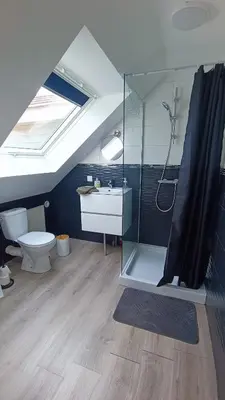 Salle de bains dans l'établissement La vue au calme