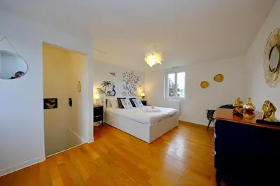 Un ou plusieurs lits dans un hébergement de l'établissement Le nid de l'Oison - Magnifique duplex pour 2