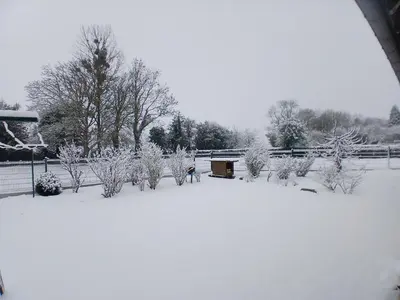 L'établissement La Rose des Vents en hiver