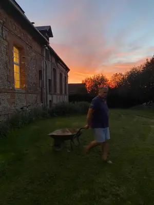 Lever ou coucher de soleil vu de la maison de vacances ou à proximité