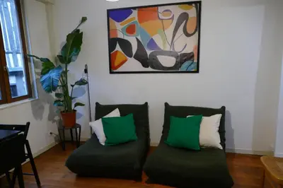 Coin salon dans l'établissement Appartement Confort en Couleurs