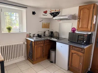 Cuisine ou kitchenette dans l'établissement Pause champêtre au cœur du Vexin