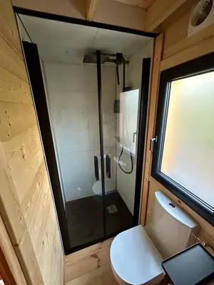 Salle de bains dans l'établissement Cosy Lodgy