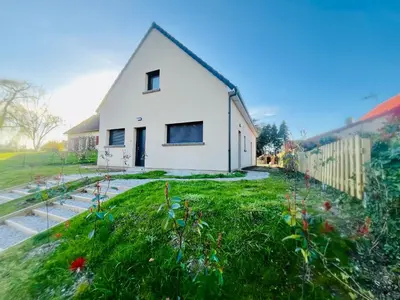 Jardin de l'établissement Echappée Bel' cosy studio Baie de Somme