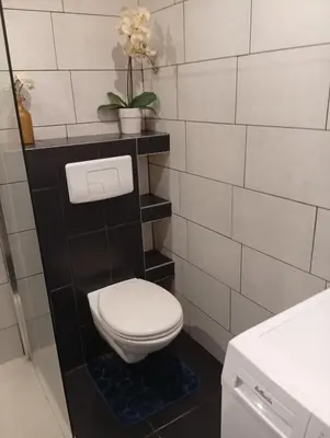 Salle de bains dans l'établissement Aux portes de l'Eure