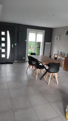 Coin salon dans l'établissement Maison 3 chambres a 5 min de la mer