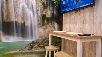 Télévision ou salle de divertissement dans l'établissement Studio pratique et cosy Rouen centre