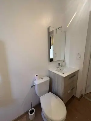 Salle de bains dans l'établissement Charment studio dans le centre ville de Dieppe