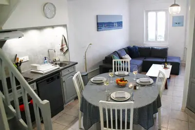 Coin salon dans l'établissement Villa Quai 22 Vue Port !