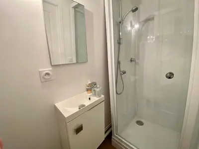 Salle de bains dans l'établissement Charmant studio centre-ville - 039