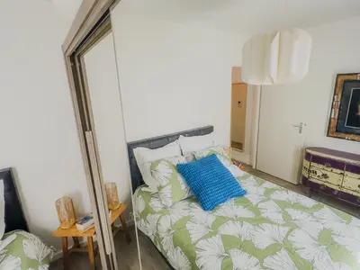 Un ou plusieurs lits dans un hébergement de l'établissement Le Cosy Chic - F2