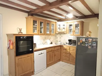 Cuisine ou kitchenette dans l'établissement Gite La Dem'Eure à Soy