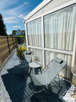 Balcon ou terrasse dans l'établissement Chantilly Spa Lodge near Parc Asterix