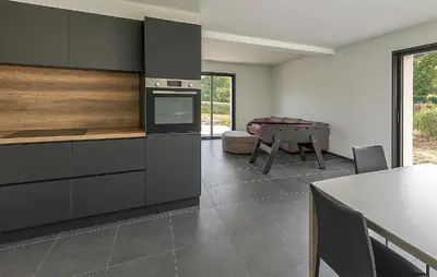 Cuisine ou kitchenette dans l'établissement Maison Campagne Normandie