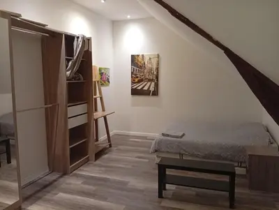 Un ou plusieurs lits dans un hébergement de l'établissement Duplex aux Portes de Seine