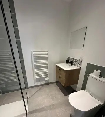 Salle de bains dans l'établissement L'Escapade Bucolique