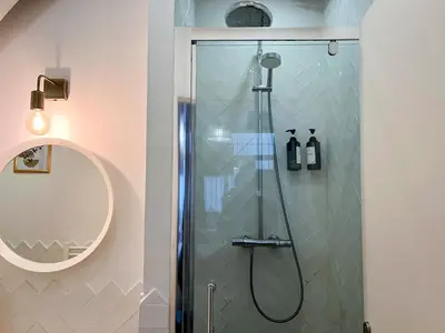 Salle de bains dans l'établissement L'Oasidénia Rouen - Proche gare de Rouen
