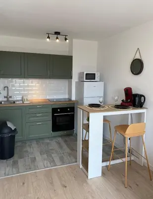Cuisine ou kitchenette dans l'établissement Appartement T2 40m2 coeur de Rouen Front de Seine