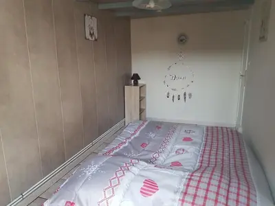 Un ou plusieurs lits dans un hébergement de l'établissement Gîte des Deux Rivières 3 étoiles - Plage et Dieppe à moins de 10 minutes