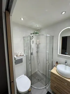 Salle de bains dans l'établissement Suite Bali Love - Love Room - Jacuzzi