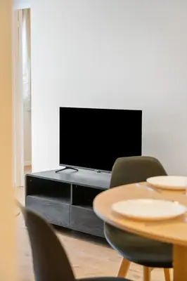 Télévision ou salle de divertissement dans l'établissement Grand Appart 4 Chambres avec Cinéma dans Rouen Centre