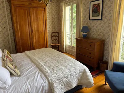 Un ou plusieurs lits dans un hébergement de l'établissement Les Buis Cozy House 1 hour from Paris