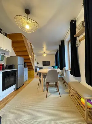 Cuisine ou kitchenette dans l'établissement Duplex Hyper Center Dieppe