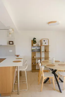 Cuisine ou kitchenette dans l'établissement Les vagues - Sea view house
