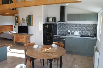 Cuisine ou kitchenette dans l'établissement L'Effet Mer - Côte D'Albâtre