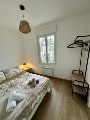 Un ou plusieurs lits dans un hébergement de l'établissement Appartement moderne Gare de Vernon 5min Vélos inclus