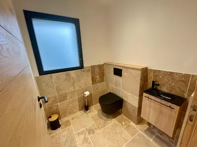 Salle de bains dans l'établissement Gîte de l'Epinay Myrtille
