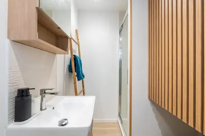 Salle de bains dans l'établissement Studio chez Manon élégant studio Cormeilles en Parisis