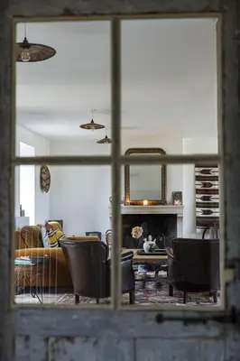 Coin salon dans l'établissement Country house 1 hour from Paris