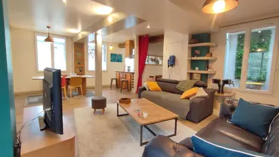 Coin salon dans l'établissement Gîte Gîtes de France® - Un Espace Du Possible
