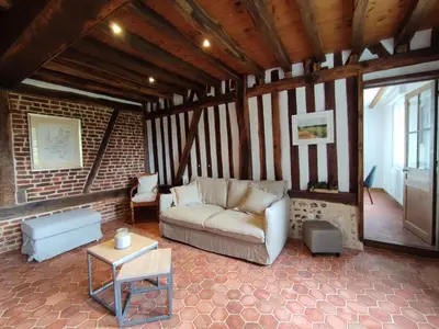 Coin salon dans l'établissement Gîte Gîtes de France® - Ferme des Marronniers