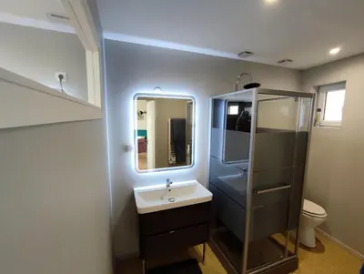 Salle de bains dans l'établissement Gîte Gîtes de France® - L'Epicerie