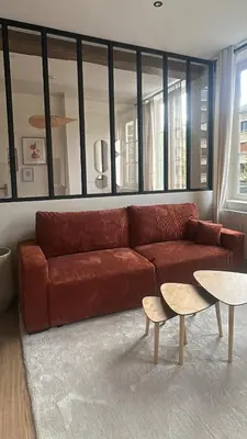 Coin salon dans l'établissement Appartement douillet en centre ville !