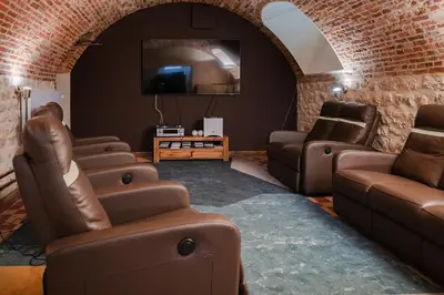 Coin salon dans l'établissement Château d'Avesnes - Le Castelet